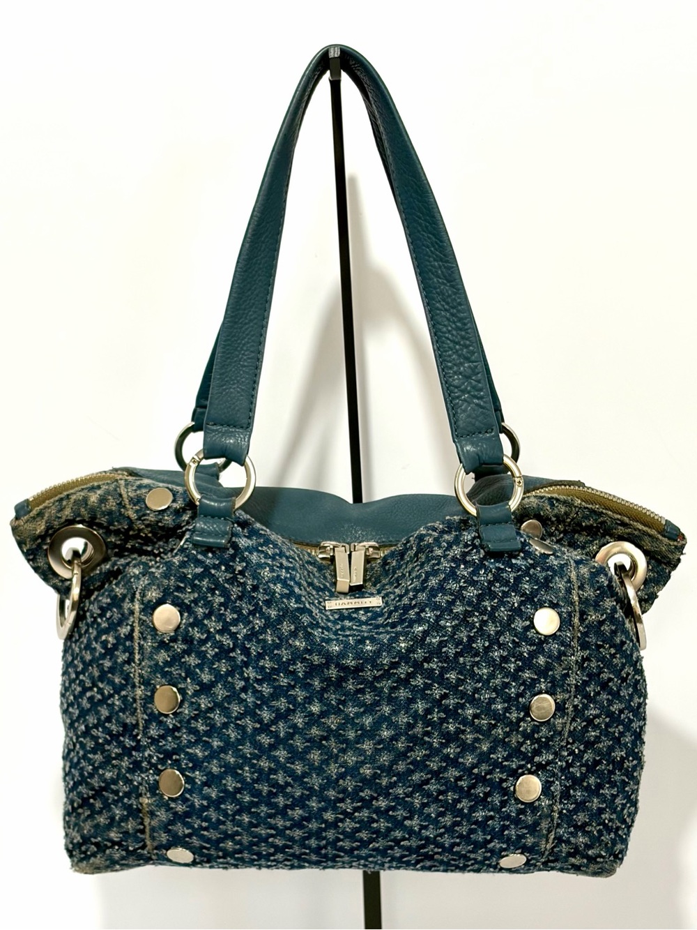 Hammitt Daniel Medium Satchel In Weekend Blues/Brushed Silver/Missing Strap